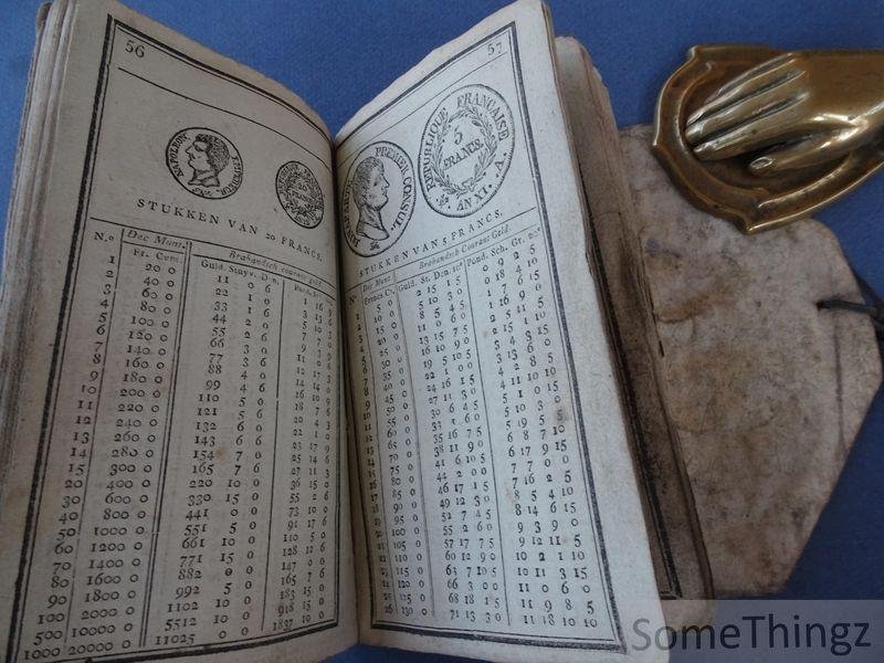 N/A. - Reductie der geld-specien in Francs, Guldens courant, en Ponden courant. Ingevolge de keyzerlyke decreten van Z.M. den Keyzer en Koning van den 18 augusti en 12 september 1810, en 30 November 1811.