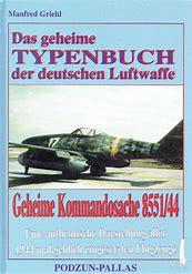 Griehl, Manfred - Das Geheime Typenbuch der Luftwaffe, geheime Kommandosache 8551/44
