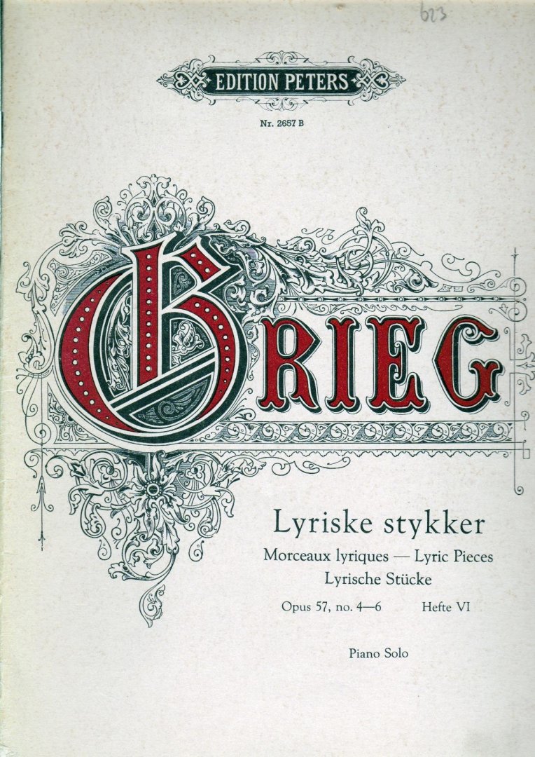 Krieg Edvard - Lyriske Stykker opus 57 no 4-6 Hefte VI  Piano solo