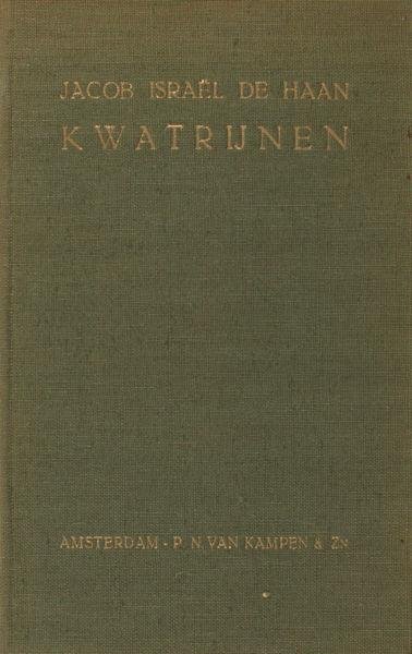 Haan, Jacob Israël de. - Kwatrijnen