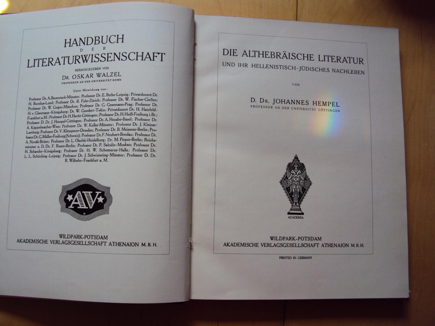 Hempel, Johannes - Die althebräische Literatur und ihr hellenistisch-jüdisches Nachleben