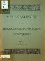Diverse auteurs - Mededeelingen van het Rijskboschbouwproefstation (4 volumes)