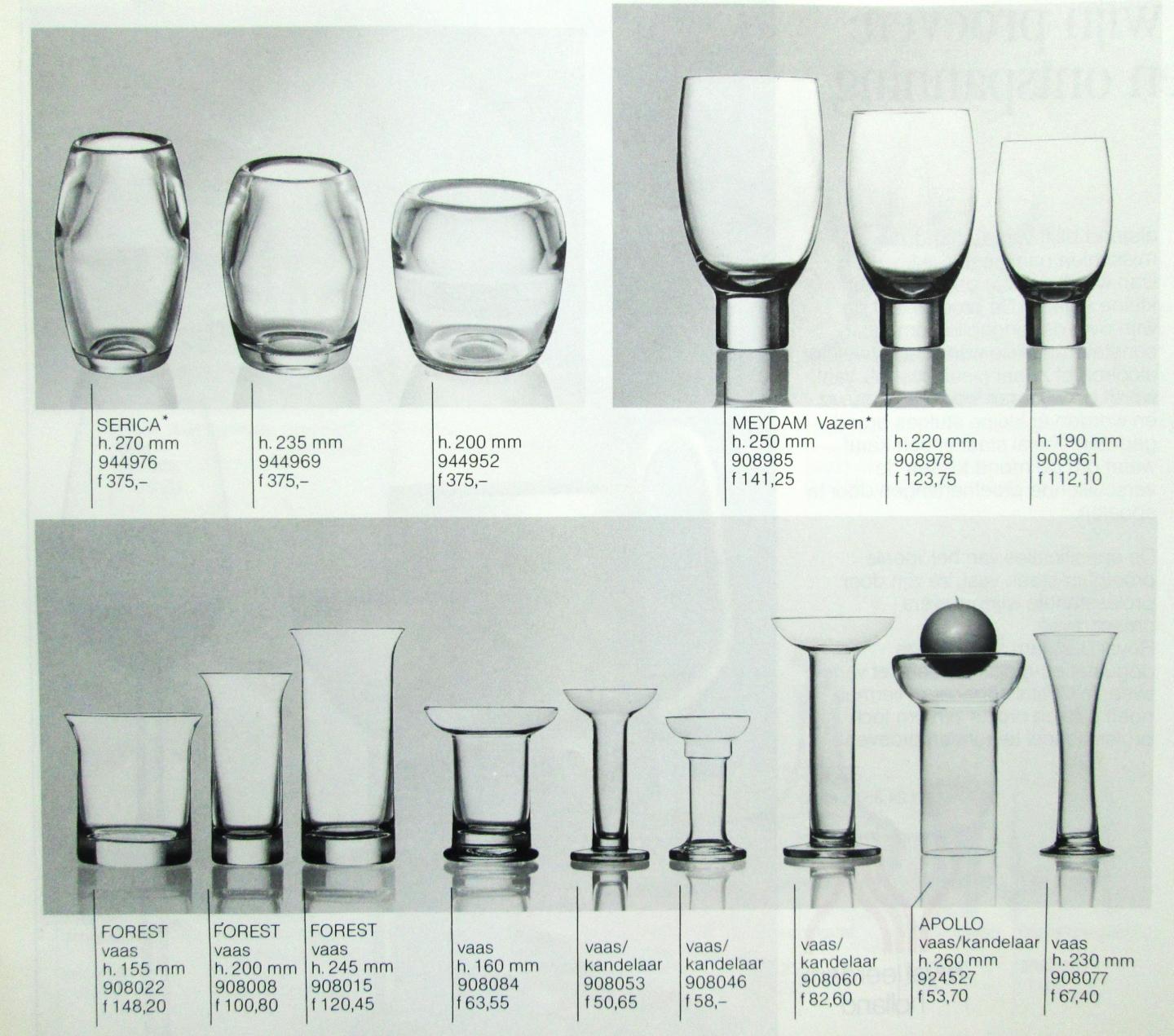 Royal Leerdam - Catalogus Royal Leerdam 1987  (met glas van oa  andries copier en floris meydam)