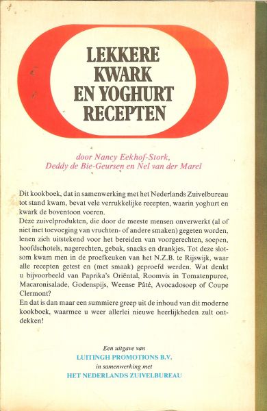 Eekhof - Stork - Nancy  en Deddy de Bie Geursen met Nel van Marel - Lekkere Kwark en Yogurt recepten
