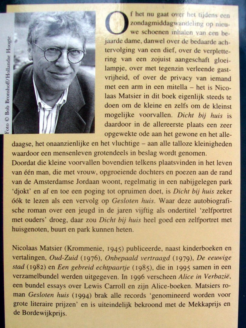 Matsier, Nicolaas - Dicht bij huis (Ex.1)