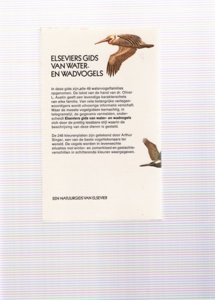 austin, oliver / singer, arthur - elseviers gids van water en wadvogels