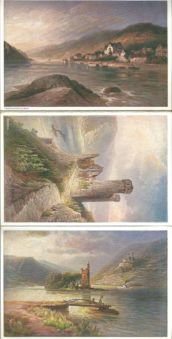 Anoniem - Oud souvenir album: Astudin-Karten vom Rhein : 20 farbige karten nach Ölgemälden
