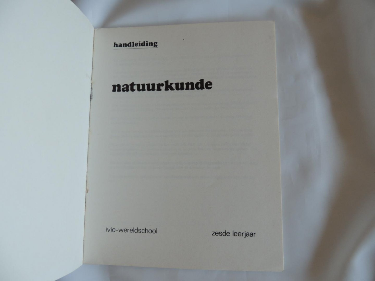  - HANDLEIDING IVIO WERELDSCHOOL NATUURKUNDE JAARTAAK 6