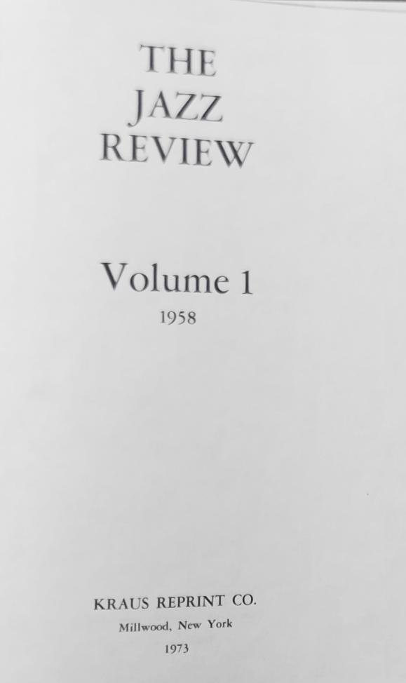 Hentoff, Nat. - Williams, Martin. - The Jazz Review.