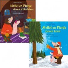 Dijkzeul, Lieneke met ill. van Doesjka Bramlage - Moffel en Piertje vieren Sinterklaas / Kerst (omkeerboek)