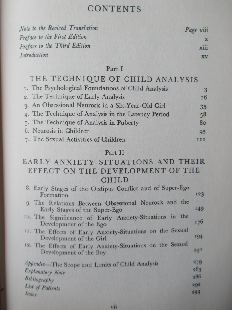 Klein, Melanie - The psycho analysis of children