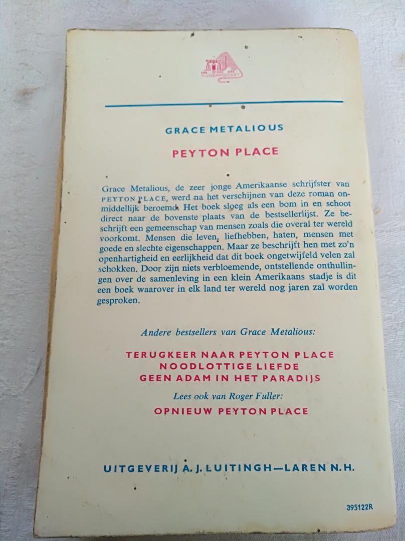 Metalious, Grace (vertaling J.F. Kliphuis) - Peyton place Eerste deel