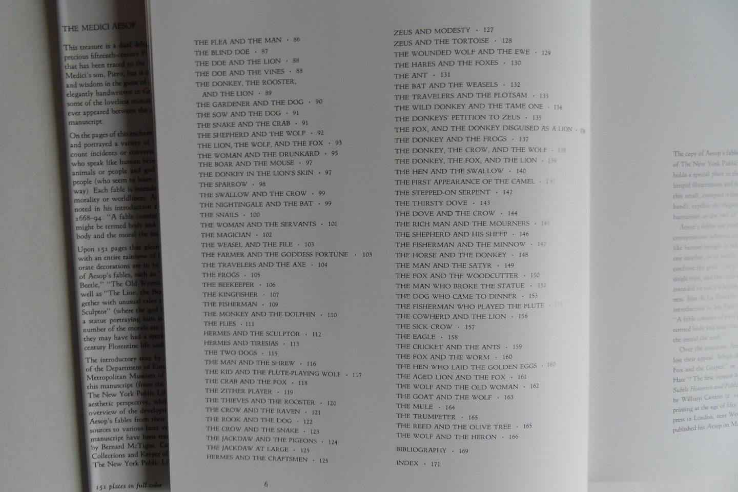 McTigue, Bernard (translated from the Greek); Fahy, Everett (introduction by). - The Medici Aesop. - Spencer MS 50. - From the Spencer Collection of the New York Public Library.