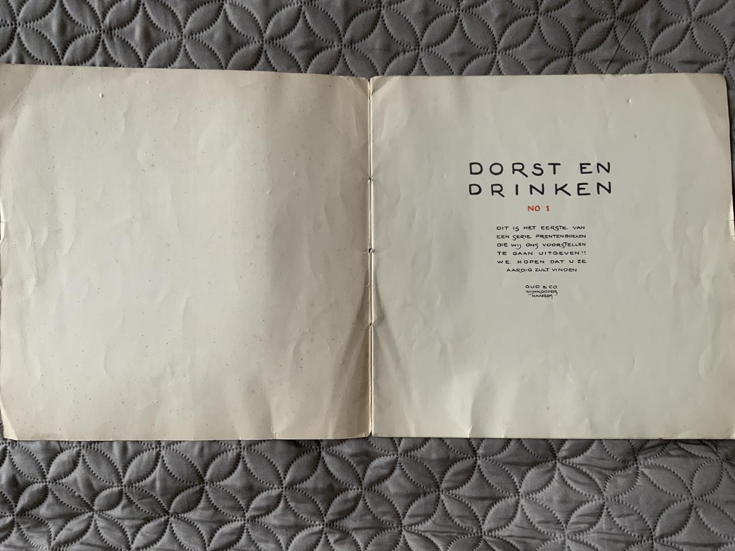 Jo Spier (tekenaar 1900-1978) en firma’s Hoekstra ism. Oud & Co (intro) - Dorst En Drinken, no 1 van serie prentenboeken