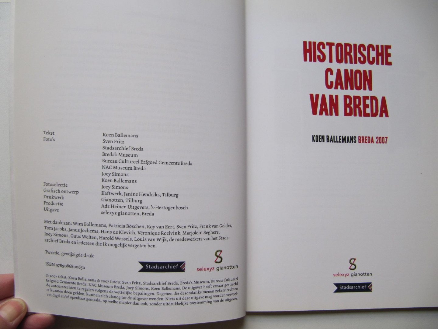 Koen Ballemans - Historische canon van Breda