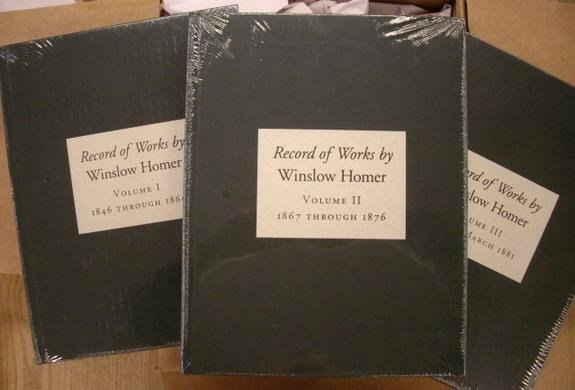 HOMER, WINSLOW - BOOTH GERDTS, ABIGAIL, LLOYD GOODRICH. - Records of Works by Winslow Homer, 3 Vols.: Vol. I: 1846-1866; Vol. II: 1867-1876 ; Vol. III: 1877-March 1881.