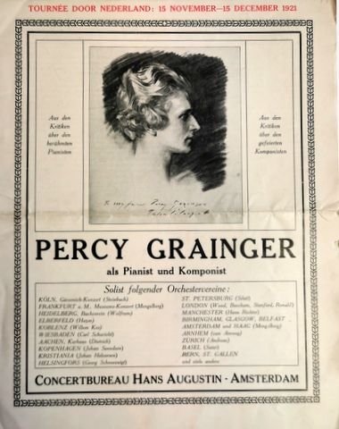 Grainger, Percy: - [Broschüre] Pecy Grainger als pianist en komponist