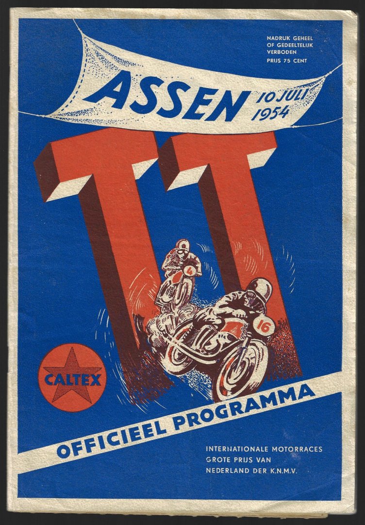  - TT Assen Officieel programma 10 juli 1954 -10 juli 1954