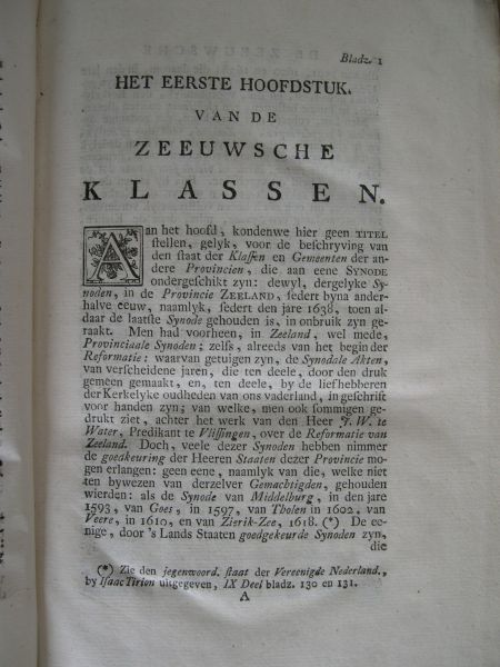 Bachiene, Willem Albert - Kerkelyke geographie der Vereenigde Nederlanden: In zich behelzende, eene Beschryvinge, van den staat der Synoden, Klassen en Gemeenten, Der Hervormde Kerke, in ons Vaderland, met veele byzonderheden (...) Kompleet in 4 delen.