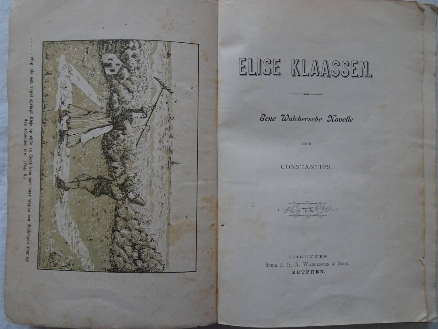 Constantius. - Elise Klaassen. Eene Walchersche novelle.