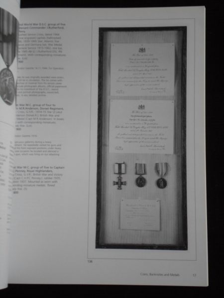Catalogus Bonhams - Orders, Decorations, Medals, Banknotes, Scripophily and Coins
