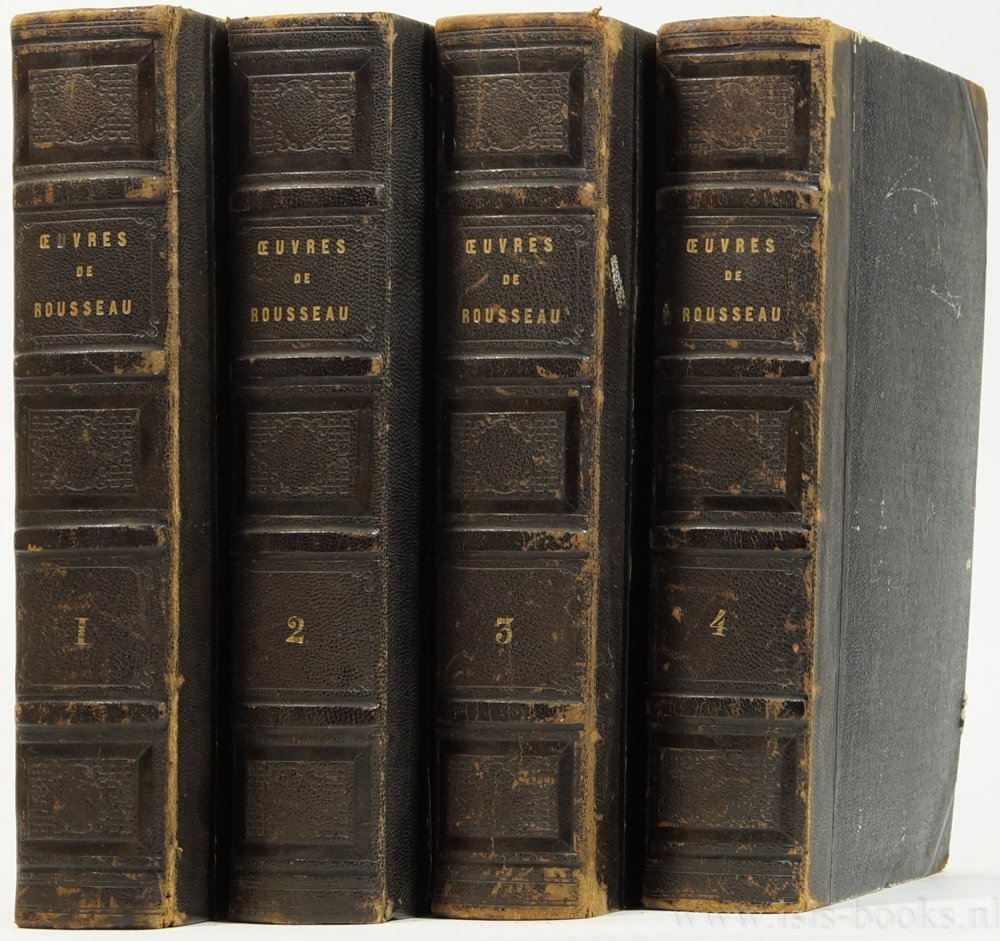 ROUSSEAU, J.J. - Oeuvres complètes de J.J. Rousseau, avec des notes historiques. Complete in 4 volumes.