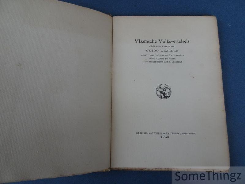 Gezelle, Guido - De Meyer, Maurits (edit.) en Verdickt, G. (ills.) - Vlaamsche volksvertelsels, opgeteekend door Guido Gezelle, voor 't eerst in boekvorm uitgegeven door Maurits De Meyer, met teekeningen van G. Verdickt.