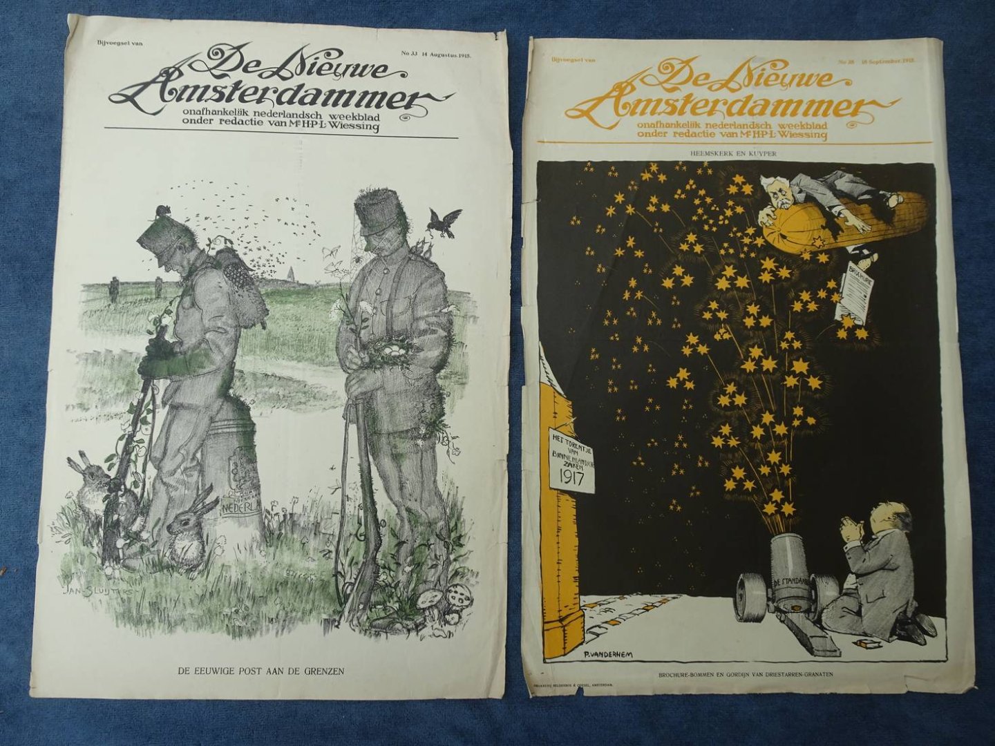 Braakensiek, Johan. - Politieke spotprenten Johan Braakensiek (1858-1940). Bijlage van "De Amsterdammer". 2x 1890, 1x 1891, 2x 1895, 1x 1897, 1x 1899, 2x 1901, 7x 1902, 12x 1903, 10x 1904, 3x 1905, 3x 1907, 3x 1908, 5x 1909, 2x 1910, 4x 1911, 4x 1912, 2x 1913, 10x ...