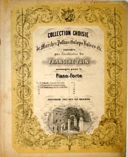 Convert, Jos.: - Fête champêtre galop (Collection choisie de marches, polkas, valses etc. exécutés par l`orchestre du Fransche tuin arrangés pour le piano-forte; no. 2)