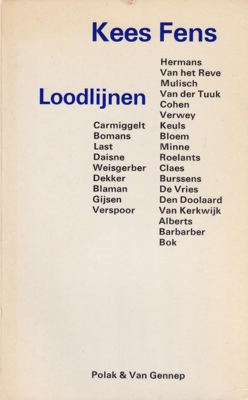 Fens, Kees - Loodlijnen