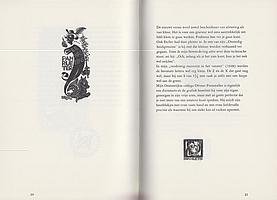 RUETER, Pam G. - Exlibris extract, met excuses en explicaties. (Met 53 originele houtgravures, van de blokken gedrukt).