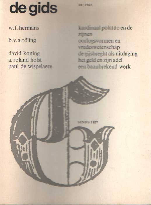 Constandse, H. Mulisch e.a. (redactie), A.L. - De Gids. Algemeen Cultureel Maandblad. Honderdachtentwintigste jaargang, 1965 no. 10