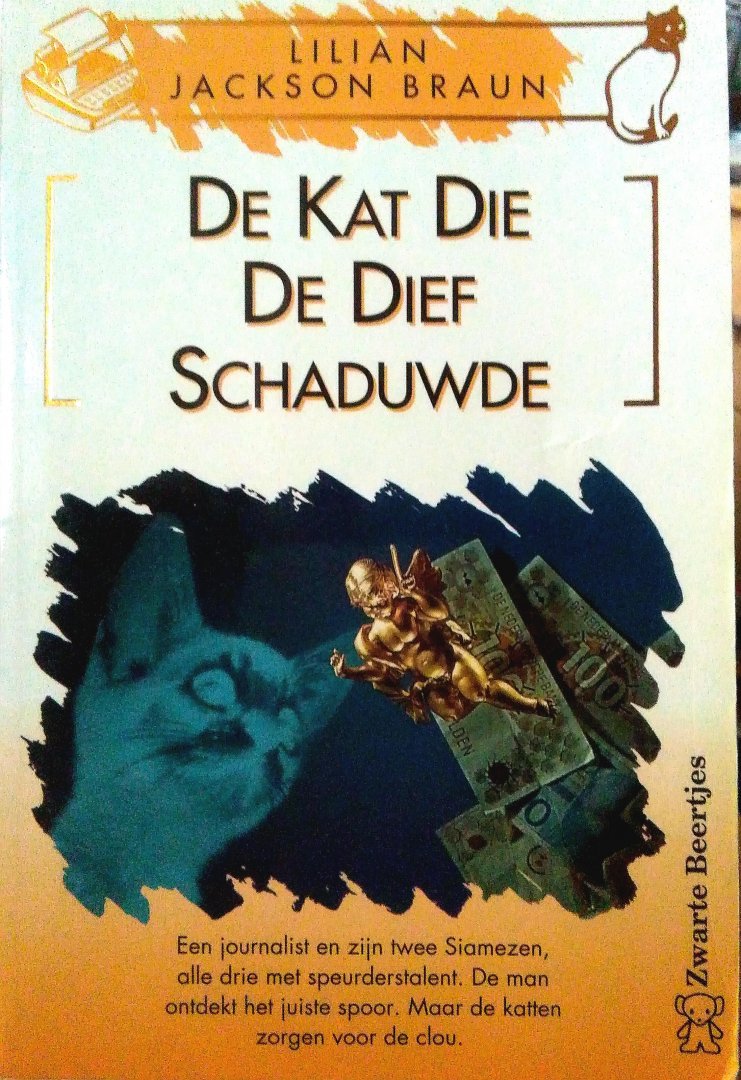 Braun . lilian Jackson . [ isbn 9789044926712 ] 4825 - 2671 ) De  Kat  die  de  Dief  Schaduwde .  ( Een reeks kleine diefstallen bedreigt de gezellige sfeer in Pickax rond de feestdagen. Het begint met een paar handschoenen en een zonnebril. Vreemd genoeg valt het begin van de reeks samen met de -