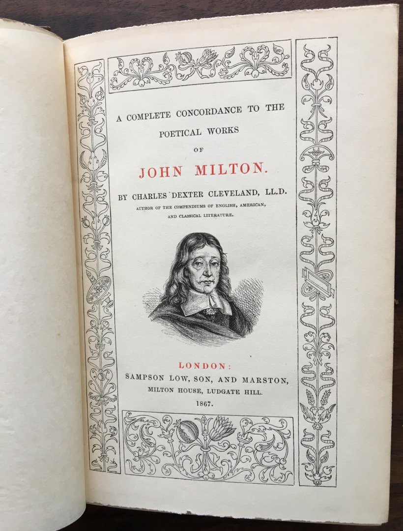 C.D. Cleveland L.L.D. - A complete concordance to the poetical works of John Milton