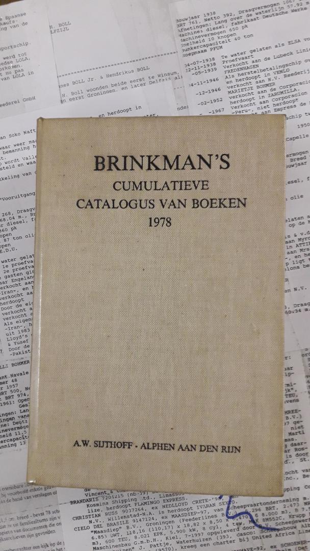 Redactie - Brinkman`s cumulatieve catalogus van boeken 1978 - 133e jaargang