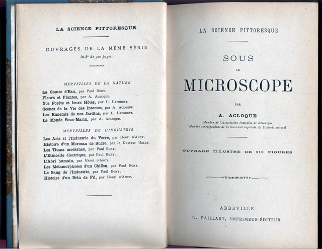 Acloque, A. - Sous le microscope. Serie La science pittoresque