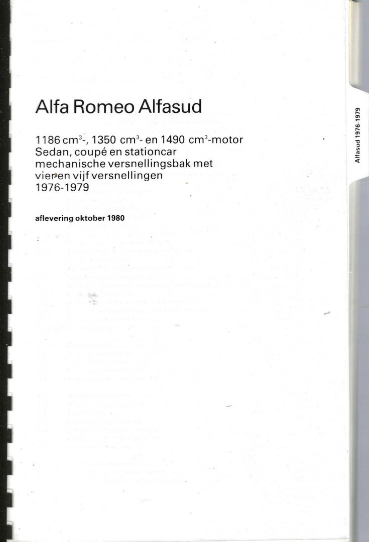 P.Olyslager - Alfa Romeo Alfasud vraagbaak 1976-1979