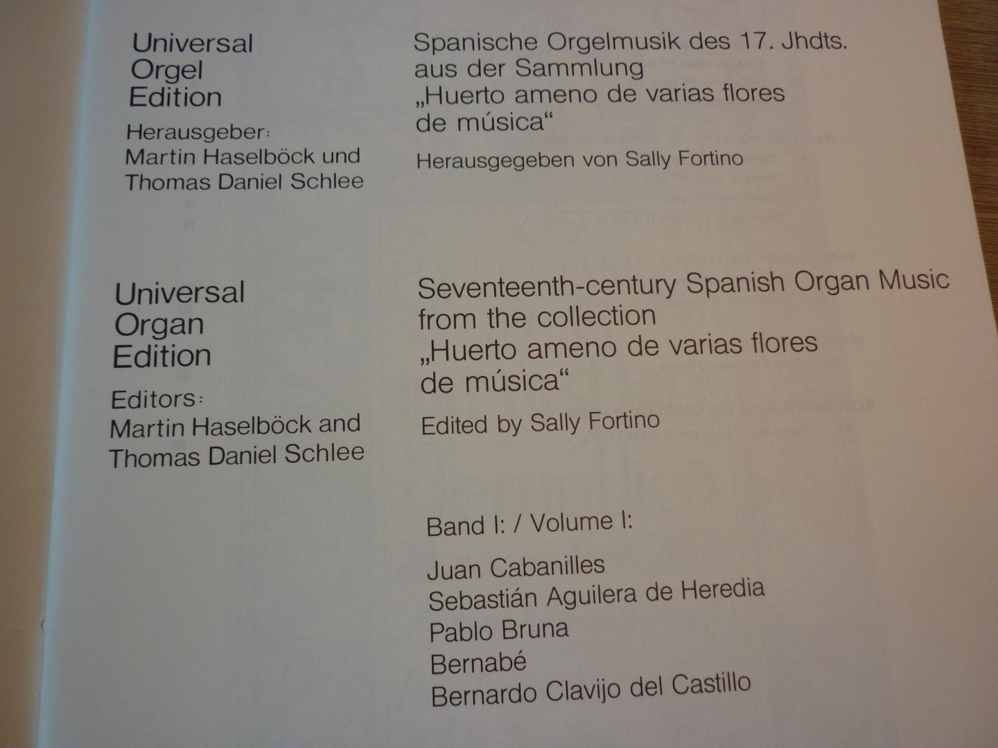 Fortino, Sally (ed.) - Seventeenth Century Spanish Organ Music from "Huerto ameno de varias flores de musica" - Volume I