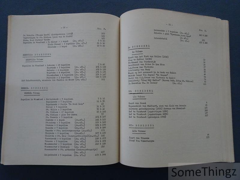N/A. - Oudheidkundige Kring van het Land van Waas 1861 - 1961. Register van de annalen 1961.