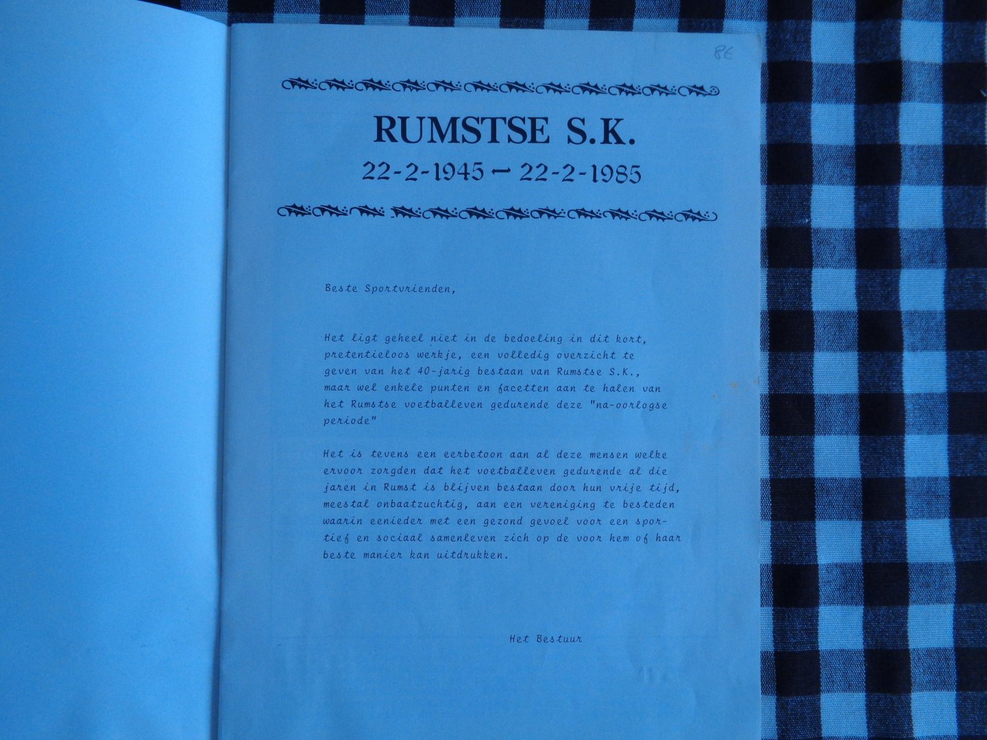 het clubblad - rumste sk  40  periodiek
