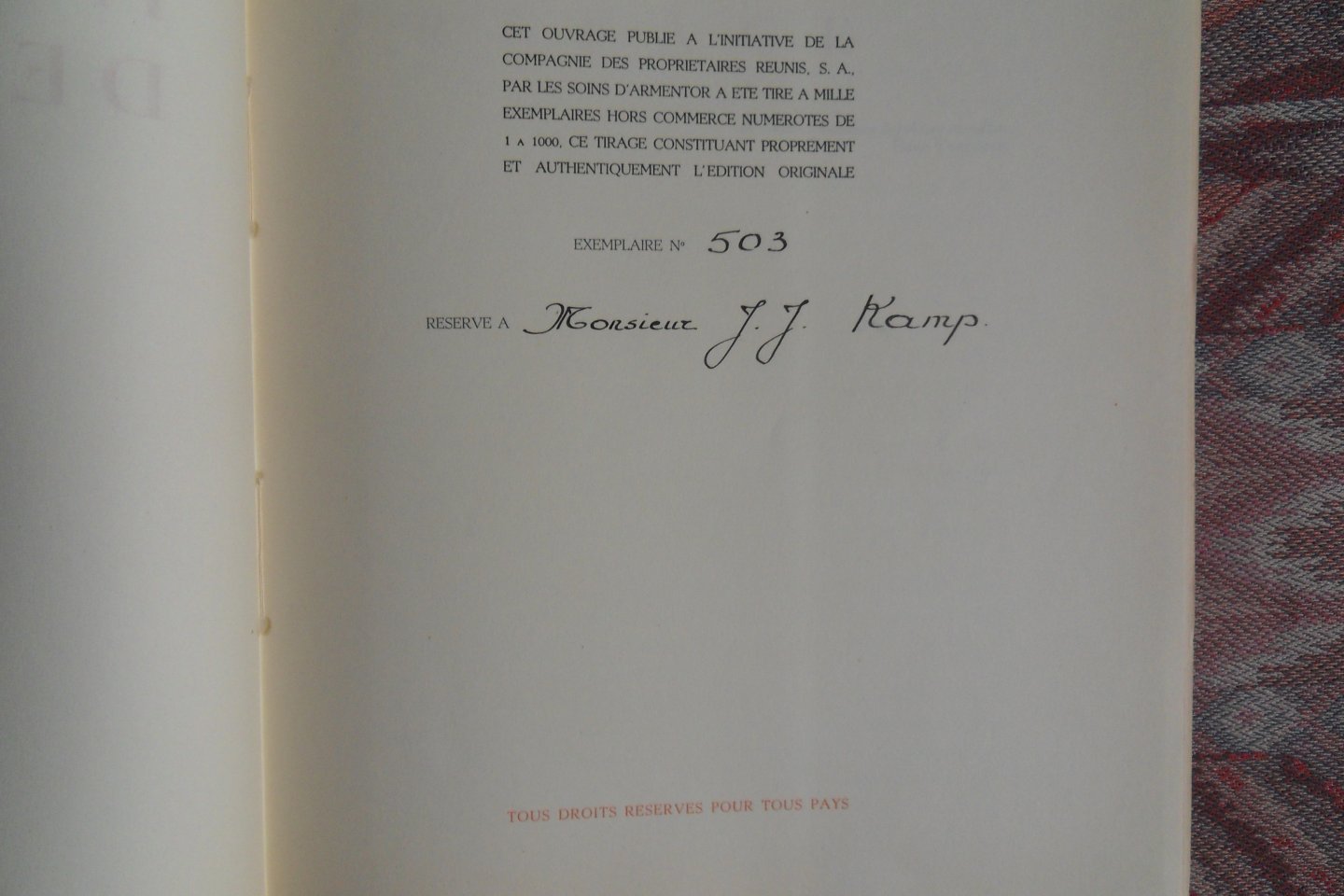 Weterings, Joseph. - Impressions de Belgique. [ Genummerd ex. 503 / 1000 ].