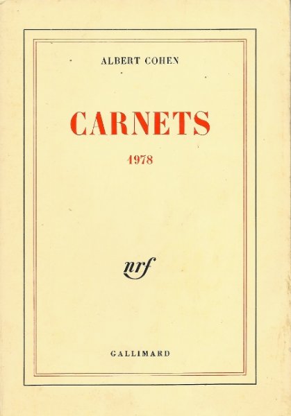 Cohen, Albert - Carnets 1978