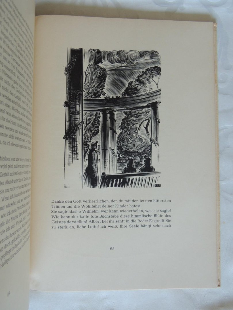 Goethe, J.W. Holzschnitte von V.K. Jonyas - Die Leiden des Jungen Werthers. Holzschnitte von V.K. Jonyas
