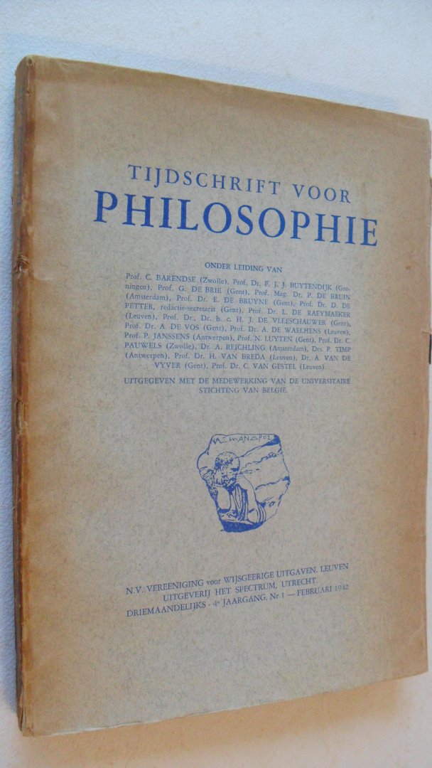 Redactie - Tijdschrift voor Philosophie / Bibliographisch Repertorium
