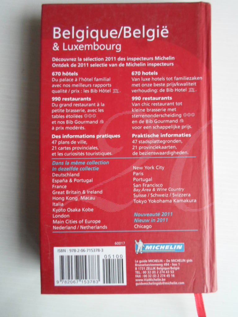 - Le Guide Michelin 2011, Belgie, Luxembourg