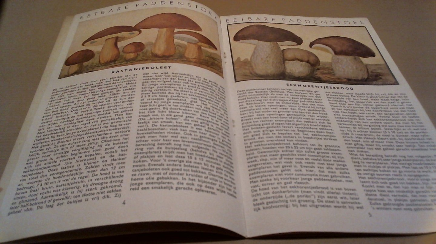 Lek Dr. H.A.A. van der - Eenige eetbare en giftige Paddenstoelen, met bereidingswijzen der eetbare soorten.