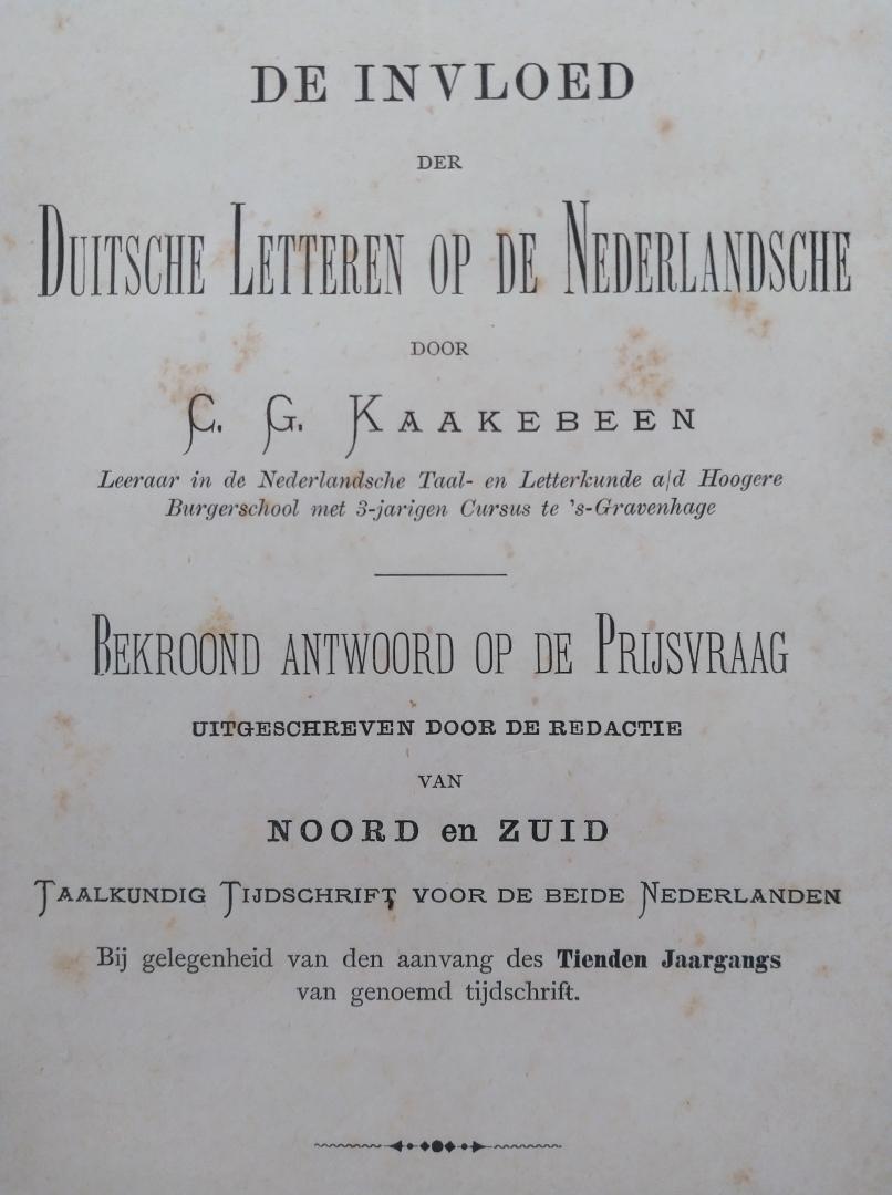 Kaakbeen, C.G. - De invloed der Duitsche Letteren op de Nederlandsche