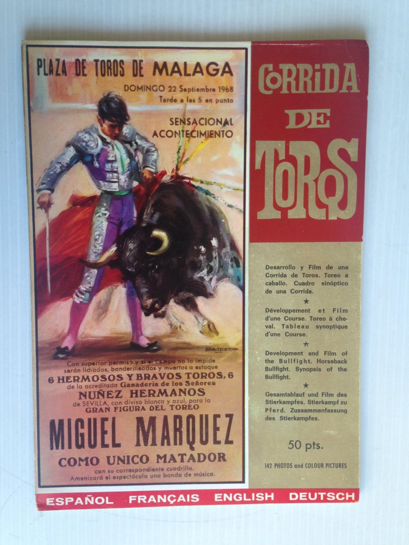  - Corrida de Toros, boekje over stierenvechten