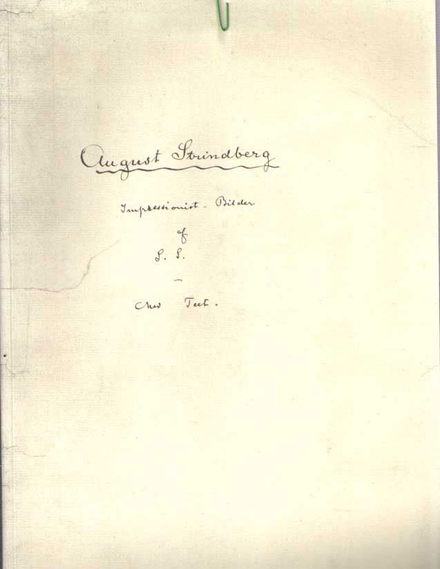 Strindberg, August - August Strindberg Folf Impressionist Bilder af L. v. E. Med text af Aug. Sg