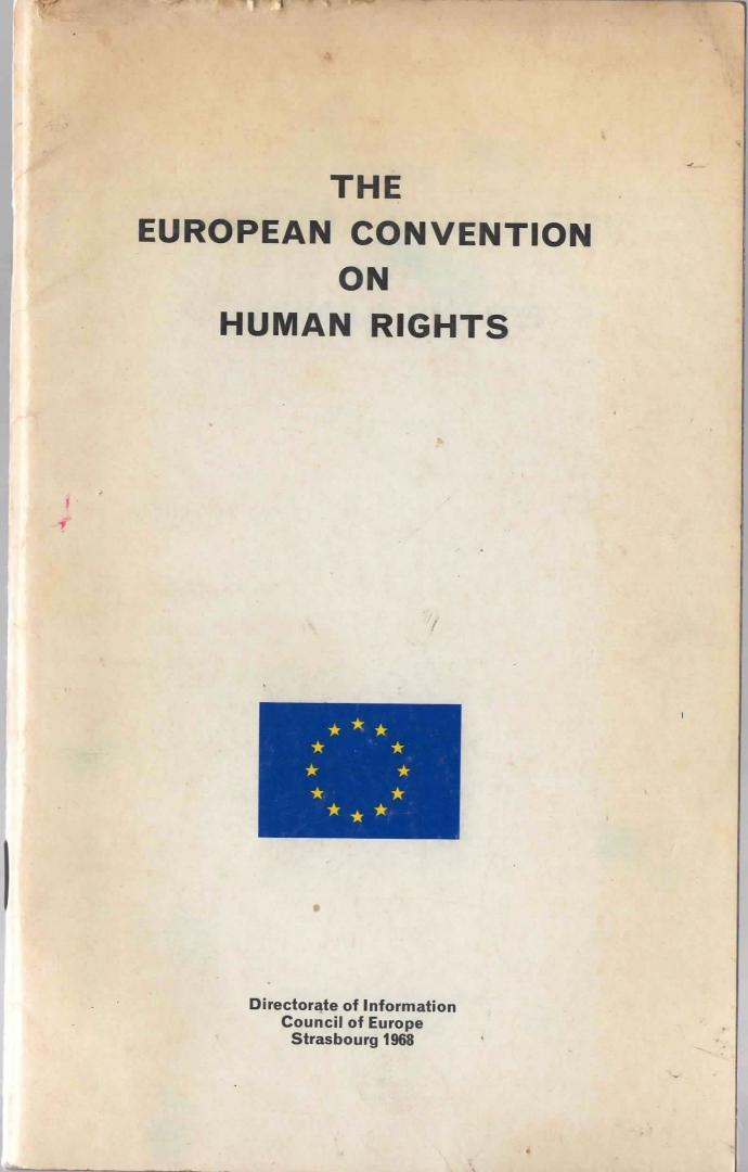 Raad van Europa (Peter Smithers, secretaris generaal) - The European Convention on Human RightsBestrijdt het liberalisme! (1937)